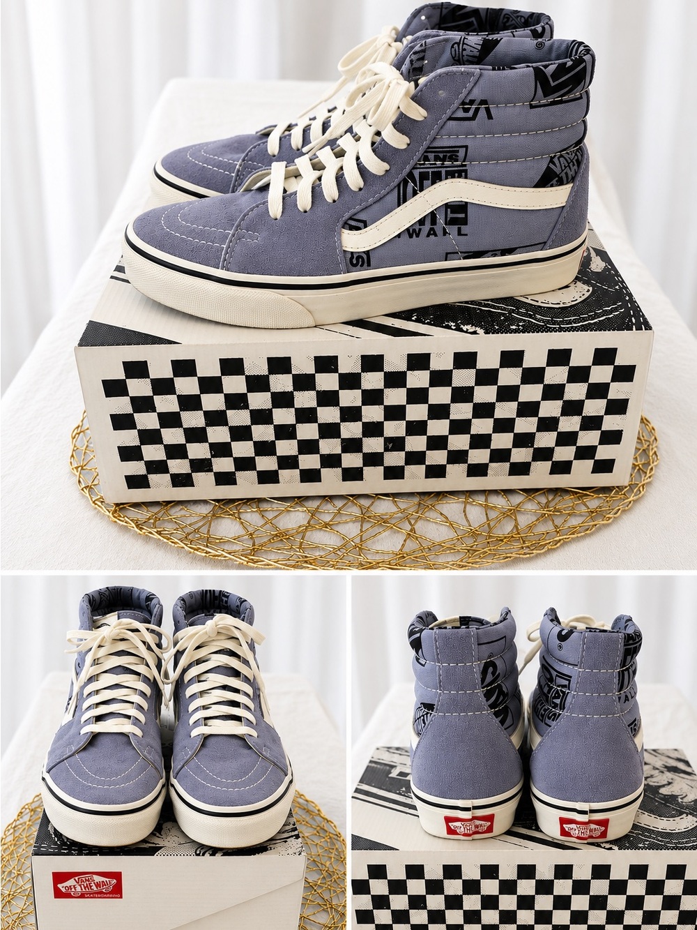 🆒Super Cool Vans High Top Sneakers in “LAVENDER” - Picture 1 of 4